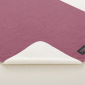 Big Knitted Stitch Look - Dark Rose Sherpa Blanket Sherpadecke (3/4)