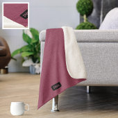 Big Knitted Stitch Look - Dark Rose Sherpa Blanket Sherpadecke