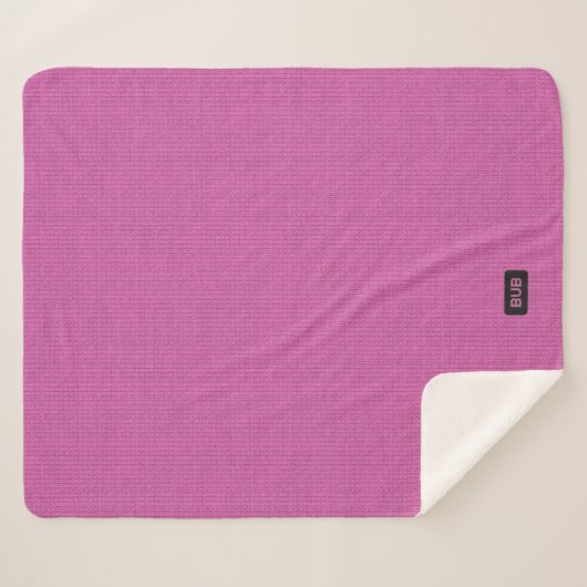 Big Knitter Stiche - Bubblegum Pink Custom Sherpadecke (Vorderseite (Horizontal))