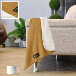 Big Knitting Sticks - Honig Gelb deine Initialen Sherpadecke