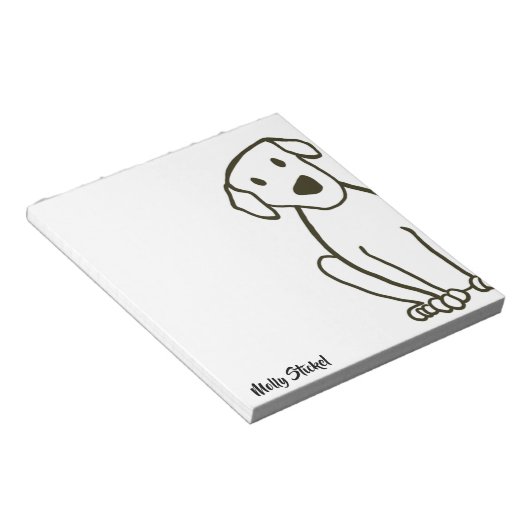 Big Labrador Dog Notepad Notizblock (angewinkelt)
