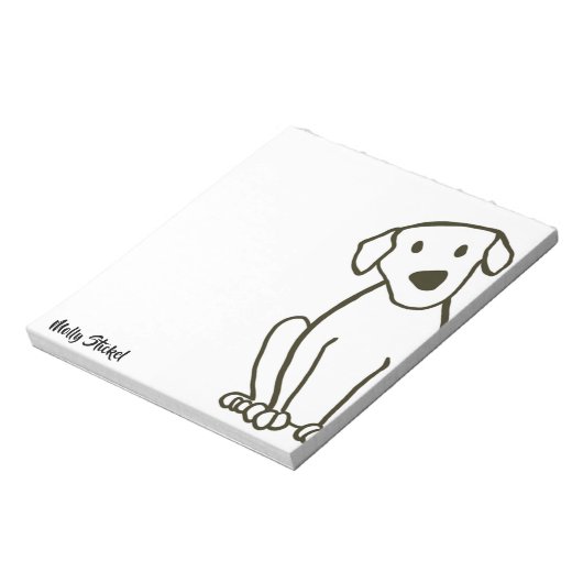 Big Labrador Dog Notepad Notizblock (Rotiert)