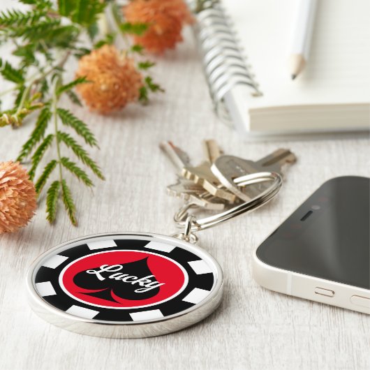 Big-Las-Vegas-Poker-Chip-Münze personalisiert groß Schlüsselanhänger (Seite)