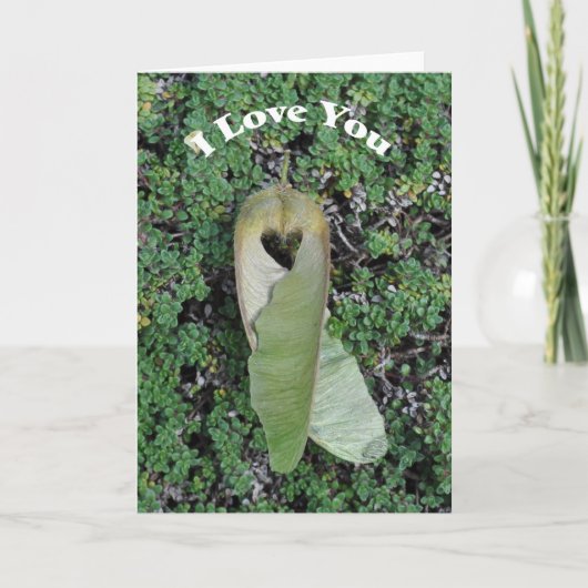 Big Leaf Maple Herz - Framework Art Card Karte (Vorderseite)