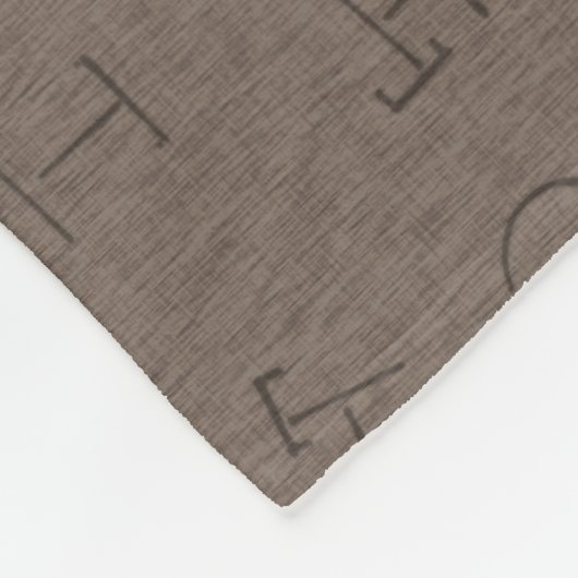 Big Letter Cattle Brand Brown Fleecedecke (Ecke)
