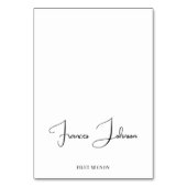 Big Letter Script Platzkarten zur Auswahl von Spei Tischnummer (Vorderseite)