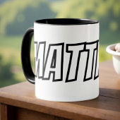 Big Letters Modern Cool Simple Name Tasse