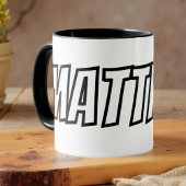 Big Letters Modern Cool Simple Name Tasse