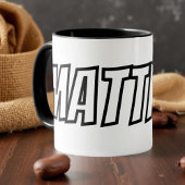 Big Letters Modern Cool Simple Name Tasse