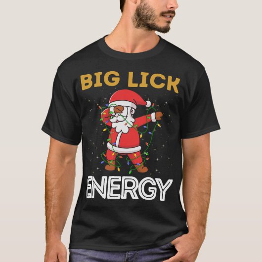 Big Lick Energy Santa Dab Ugly Christmas Sweater T-Shirt (Vorderseite)