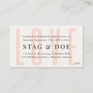 Big Liebe Stag and Docket // Blush Visitenkarte