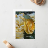 Big Light Yellow Roses Mitteilungskarte (Vorderseite/Rückseite Beispiel)