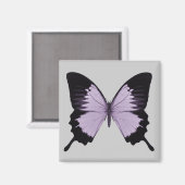 Big Lila & Black Butterfly Magnet (Vorderseite/Rückseite)