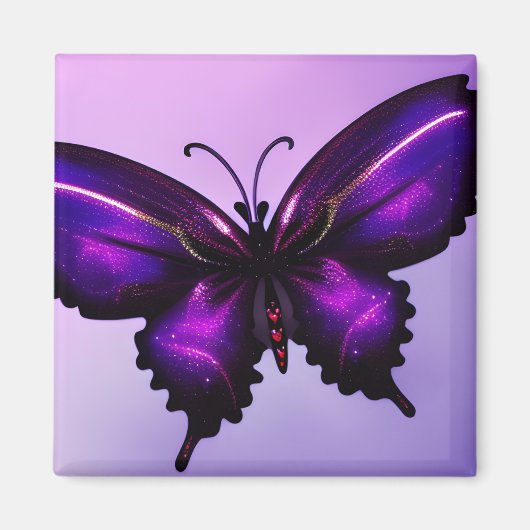 Big Lila Butterfly Magnet (Vorne)