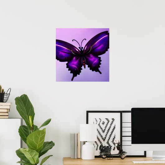 Big Lila Butterfly Poster (Heimbüro)