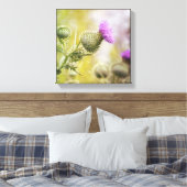 Big Lila Scottish Thistle Wild Blume Foto Leinwanddruck (Insitu (Schlafzimmer))
