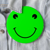 Big Lime Green Frosch Lächeln Button (Beispiel)