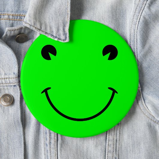 Big Lime Green Frosch Lächeln Button (Beispiel)