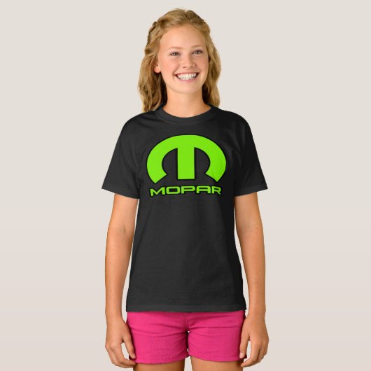 BIG Lime Green M Mopar Automobilia Klassischer T - T-Shirt (Vorne ganz)