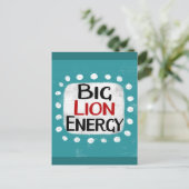 Big Lion Energy Postcard Postkarte (Stehend Vorderseite)