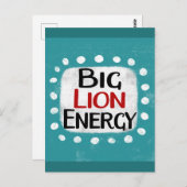 Big Lion Energy Postcard Postkarte (Vorne/Hinten)