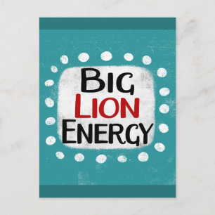 Big Lion Energy Postcard Postkarte
