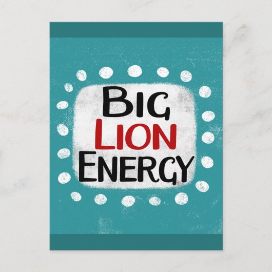 Big Lion Energy Postcard Postkarte (Vorderseite)