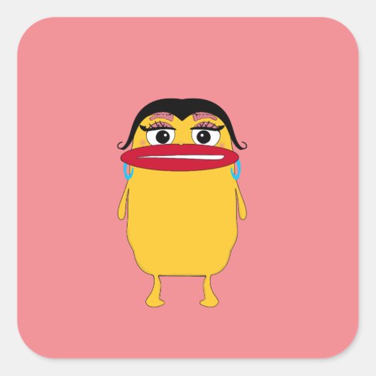 Big lips Lady Sticker (Vorderseite)