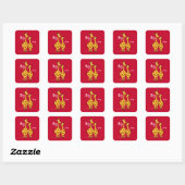 Big Little Giraffe Quadratischer Aufkleber (Blatt)