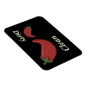 Big & Little Red Paprikaschoten Geschirrspülmaschi Magnet (Rechte Seite)