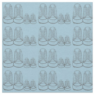 Big Little Shoes New Baby Boy Blue Birth Ankunft Stoff