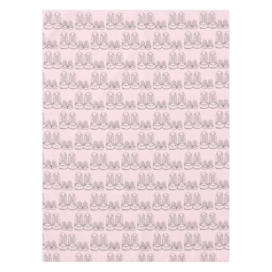 Big Little Shoes New Baby Duschsneaker Pink Girl Tischdecke (Vorderseite)