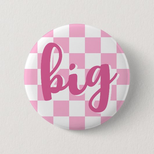 Big Little Studentinnenverbindung Retro Checkerboa Button (Vorderseite)