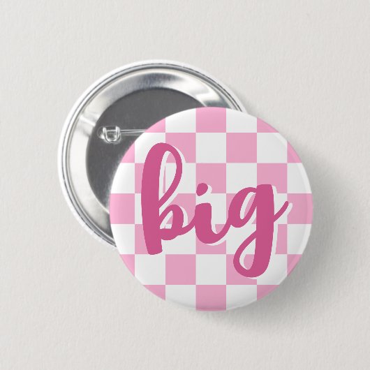 Big Little Studentinnenverbindung Retro Checkerboa Button (Vorne & Hinten)