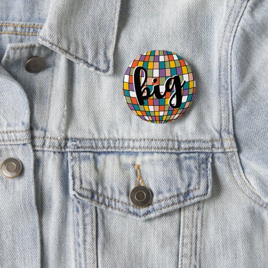 Big Little Studentinnenverbindung Retro Disco Ball Button (Beispiel)