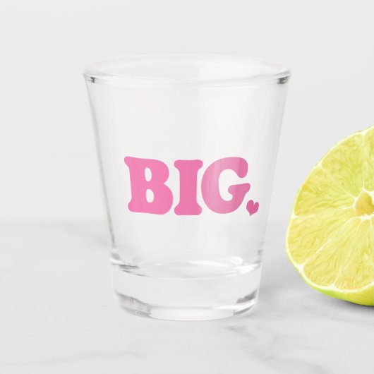 Big Little Studentinnenverbindung Retro Schnapsglas (Vorderseite)