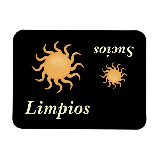 Big & Little Sun Niedlich Spanische Geschirrspülma Magnet (Horizontal)