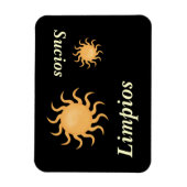 Big & Little Sun Niedlich Spanische Geschirrspülma Magnet (Vertikal)