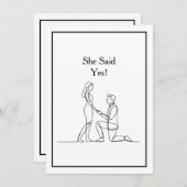 Big love. Big day. Save the date. Black Border Einladung (Vorne/Hinten)