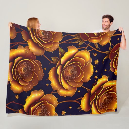 Big Luxury Gold Trendy Rose Collection Fleecedecke (Beispiel)
