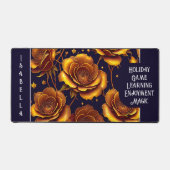 Big Luxury Gold Trendy Rose Collection Schreibtischunterlage (Vorderseite)