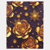 Big Luxus Gold Rose Moderne Kollektion Fleecedecke (Vorderseite)