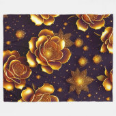 Big Luxus Gold Rose Moderne Kollektion Fleecedecke (Vorderseite (Horizontal))