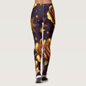 Big Luxus Gold Rose Moderne Kollektion Leggings (Rückseite)