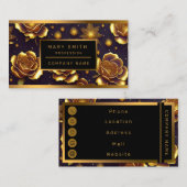 Big Luxus Gold Rose Moderne Kollektion Visitenkarte (Vorne/Hinten)