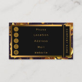 Big Luxus Gold Rose Moderne Kollektion Visitenkarte (Rückseite)
