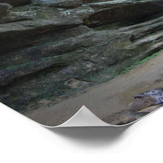 Big Lyons Falls, Mohican Staat Park, Ohio Poster (Ecke)