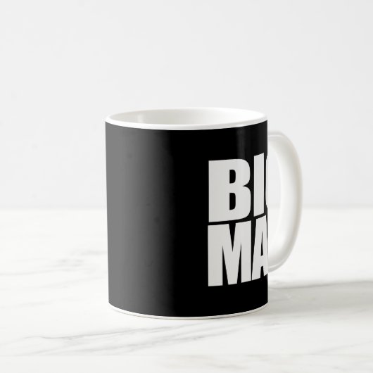 Big Mac Cool Unique And Funny Black White Kaffeetasse (VorderseiteRechts)