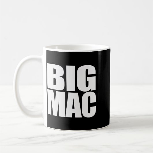 Big Mac Cool Unique And Funny Black White Kaffeetasse (Links)