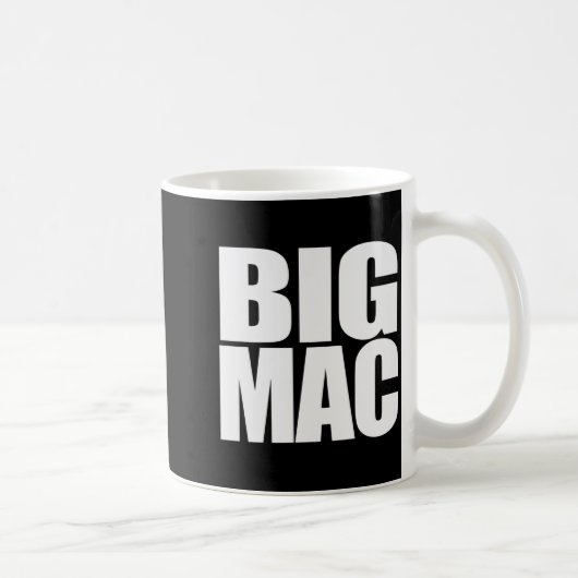 Big Mac Cool Unique And Funny Black White Kaffeetasse (Rechts)